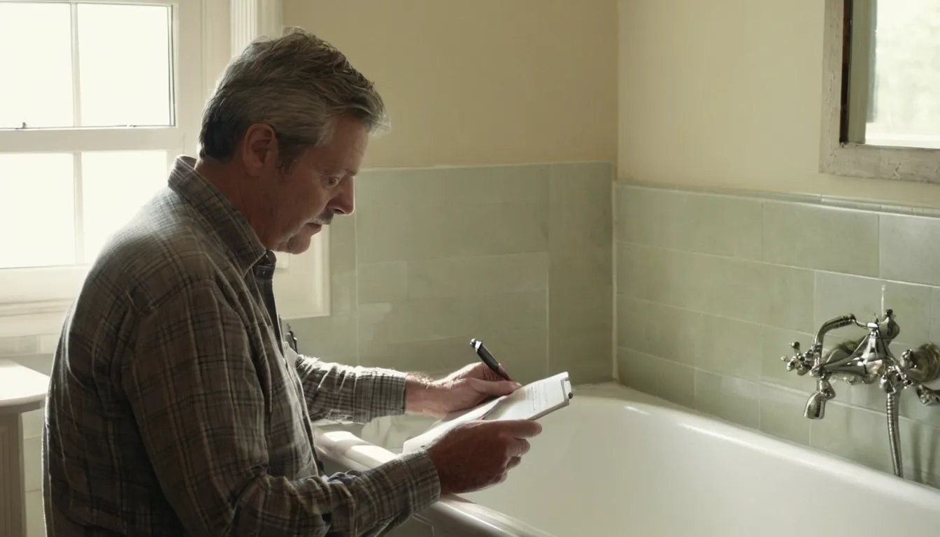 Homeowner taking photos of a bathroom before requesting an estimate in the Maryland Heights area